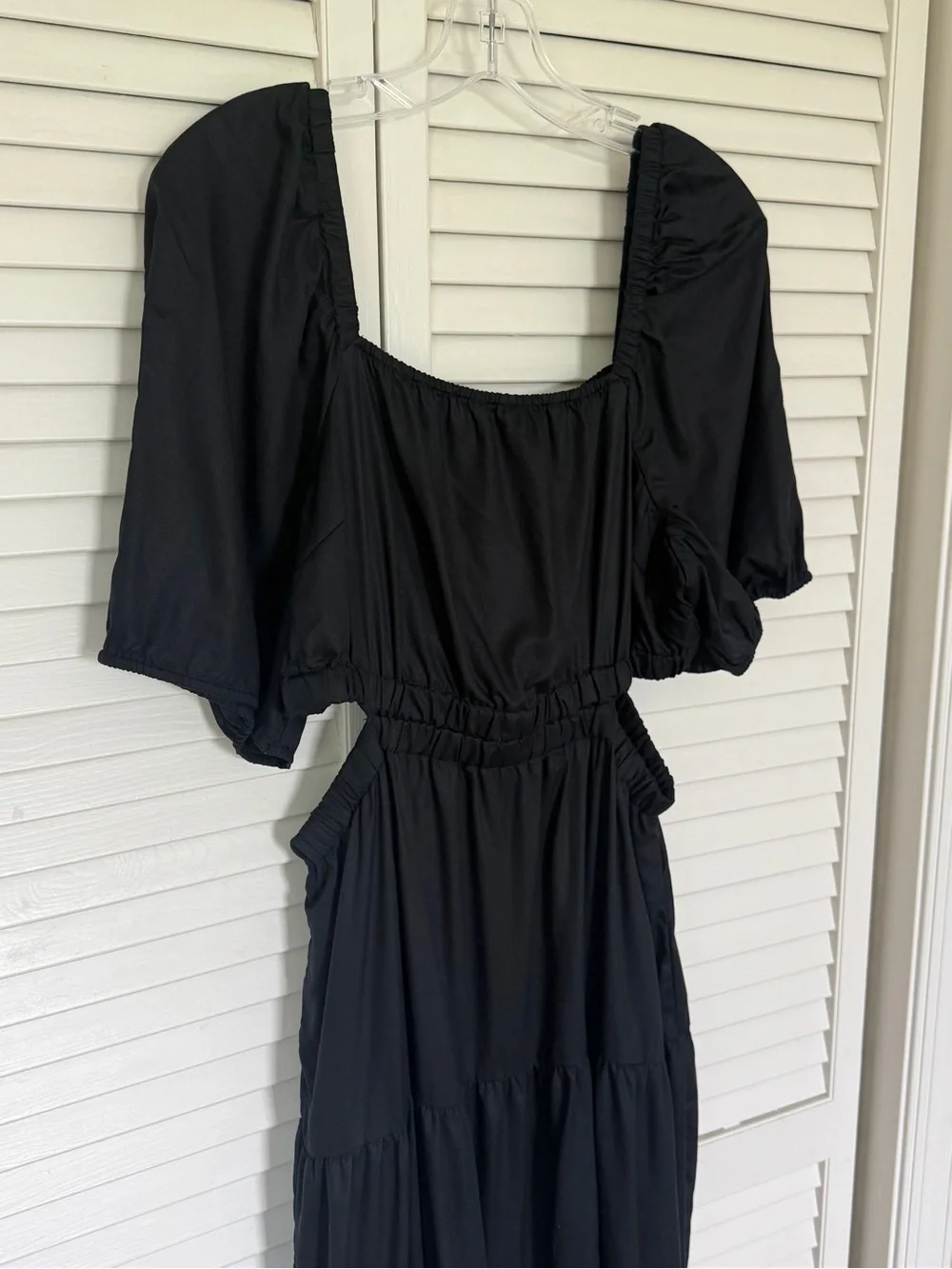 Anaya Square-Neck Cut-Out Tiered Maxi Dress - Picture 10 of 12